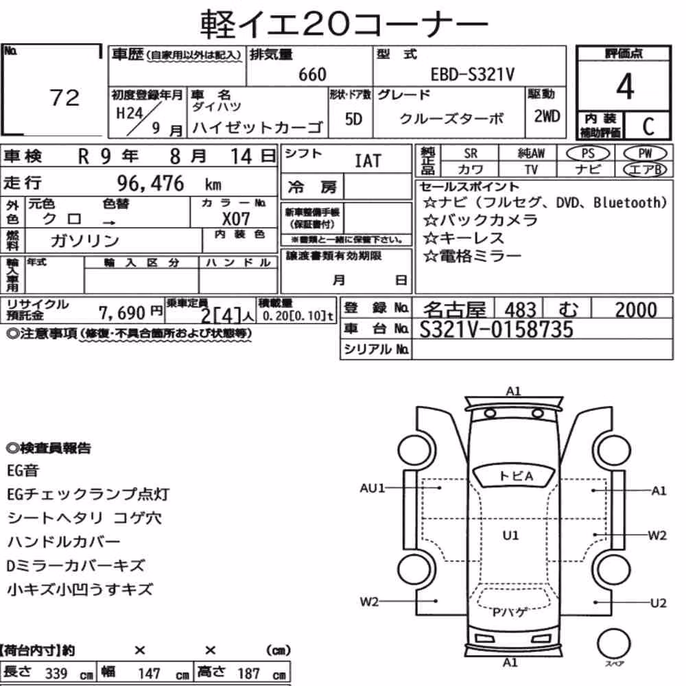 Notka aukcyjna: DAIHATSU HIJET CARGO 5D CRUISE TURBO