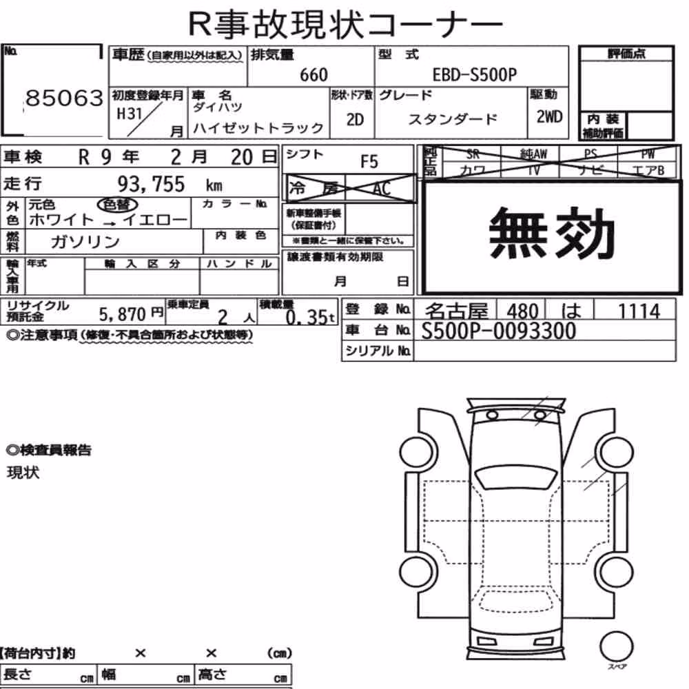 Notka aukcyjna: DAIHATSU HIJET TRUCK STANDARD