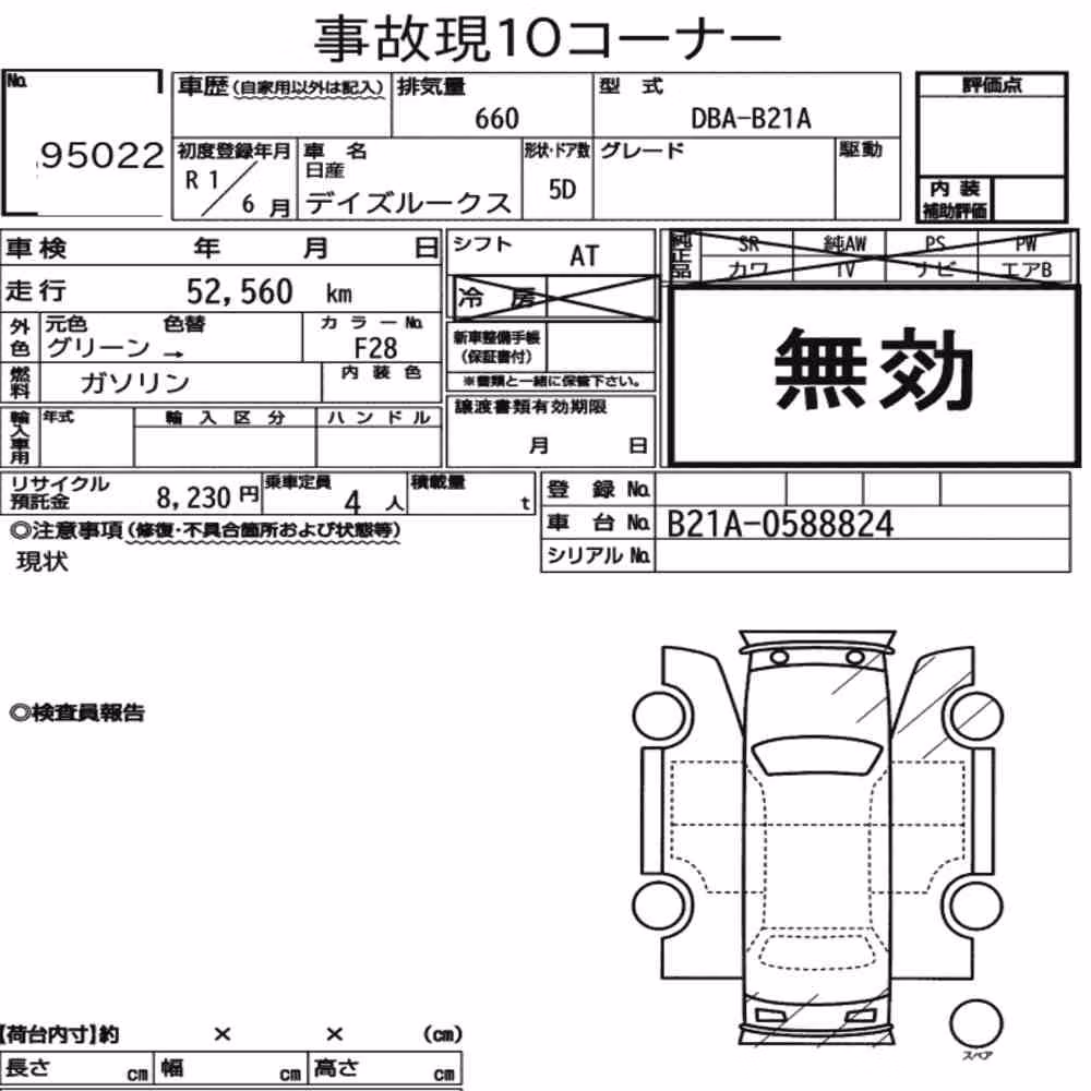 Notka aukcyjna: NISSAN DAYZ ROOX