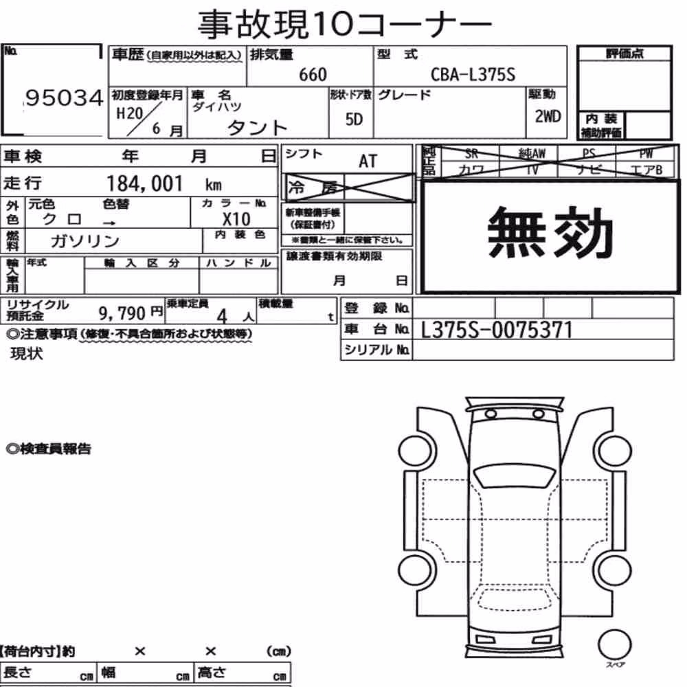 Notka aukcyjna: DAIHATSU TANTO