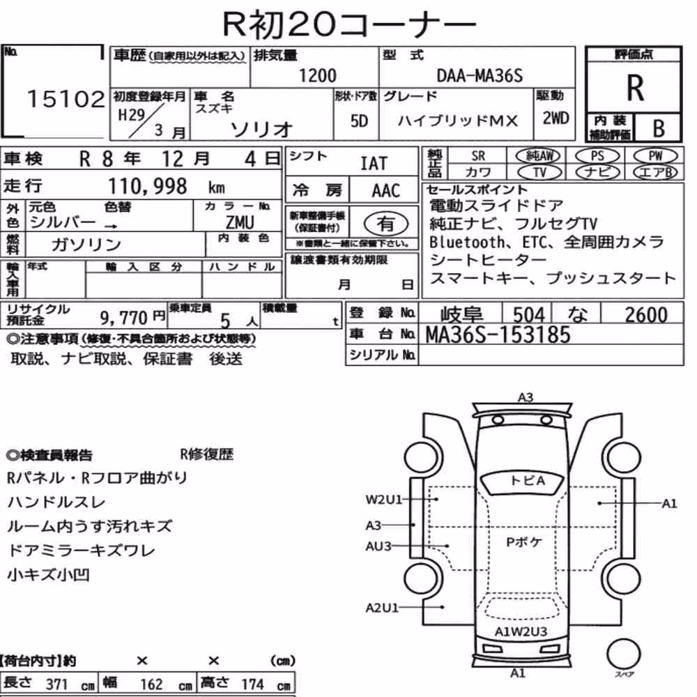 Notka aukcyjna: SUZUKI SOLIO HYBRID MX