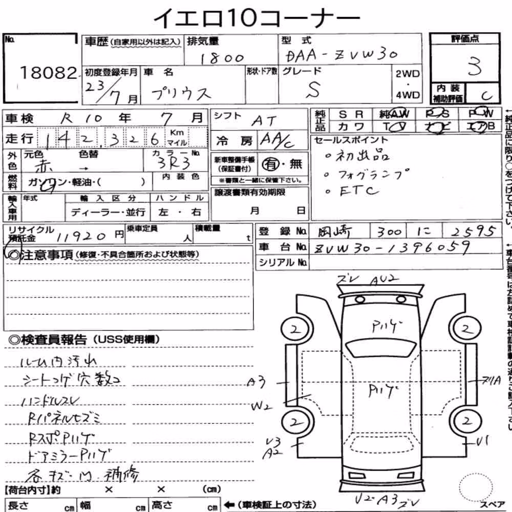 Notka aukcyjna: TOYOTA PRIUS 5D S