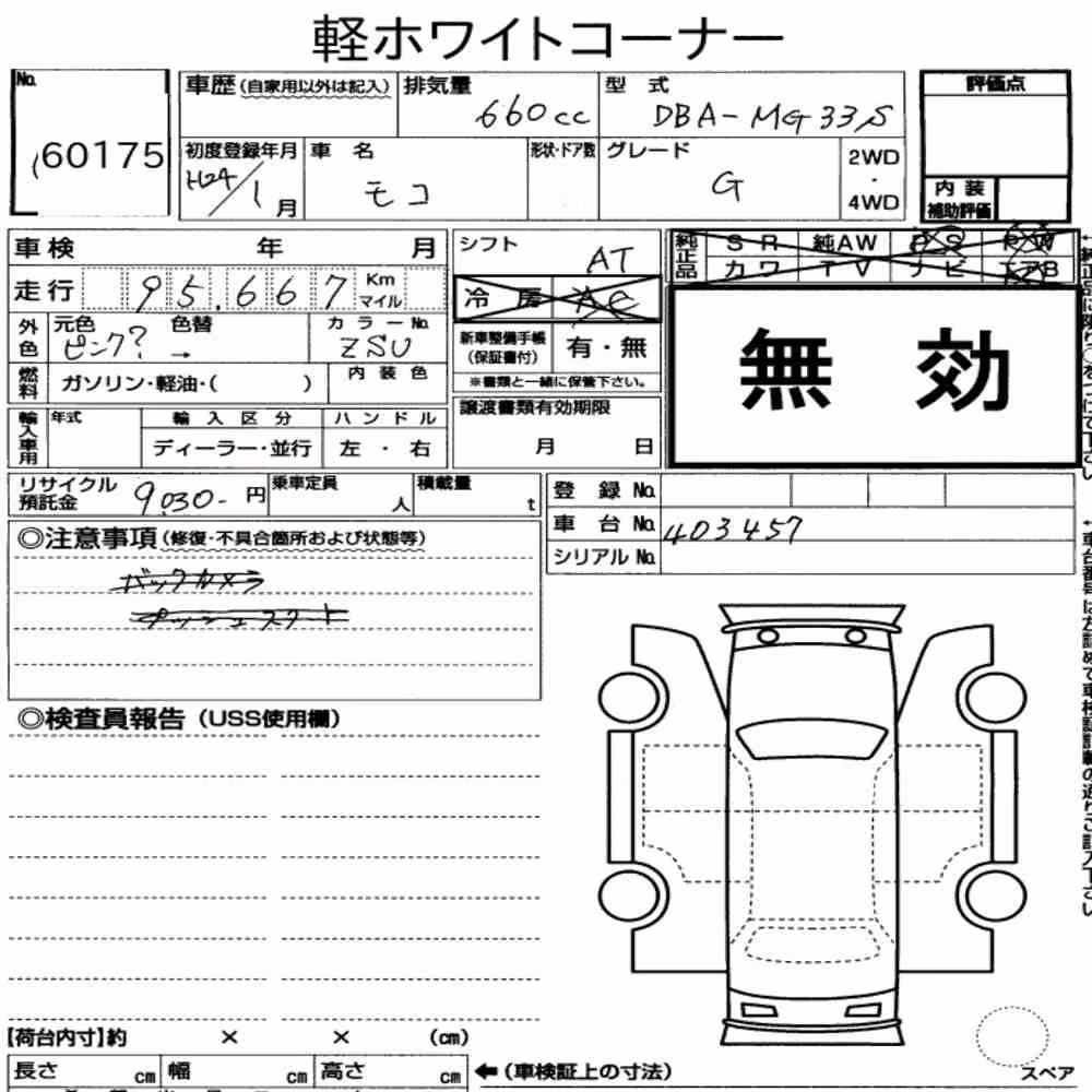 Notka aukcyjna: NISSAN MOCO G