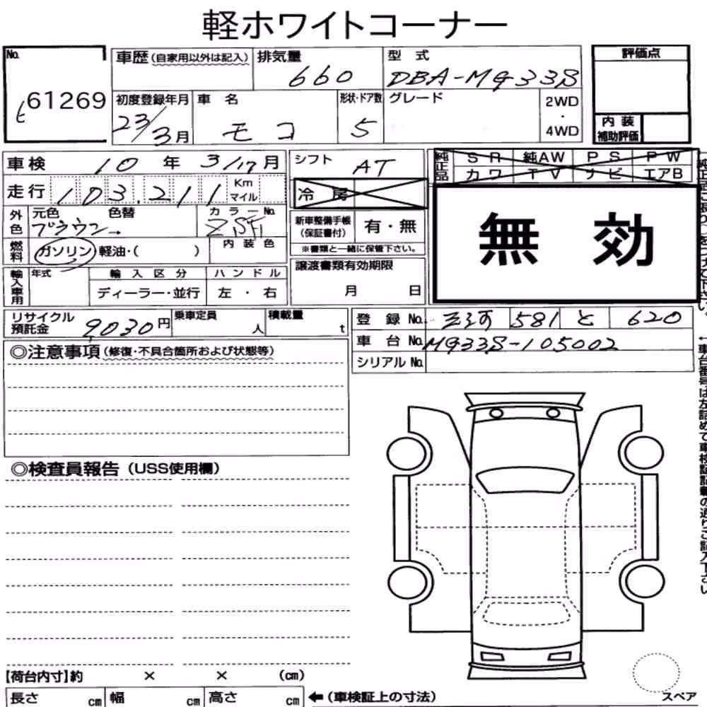 Notka aukcyjna: NISSAN MOCO