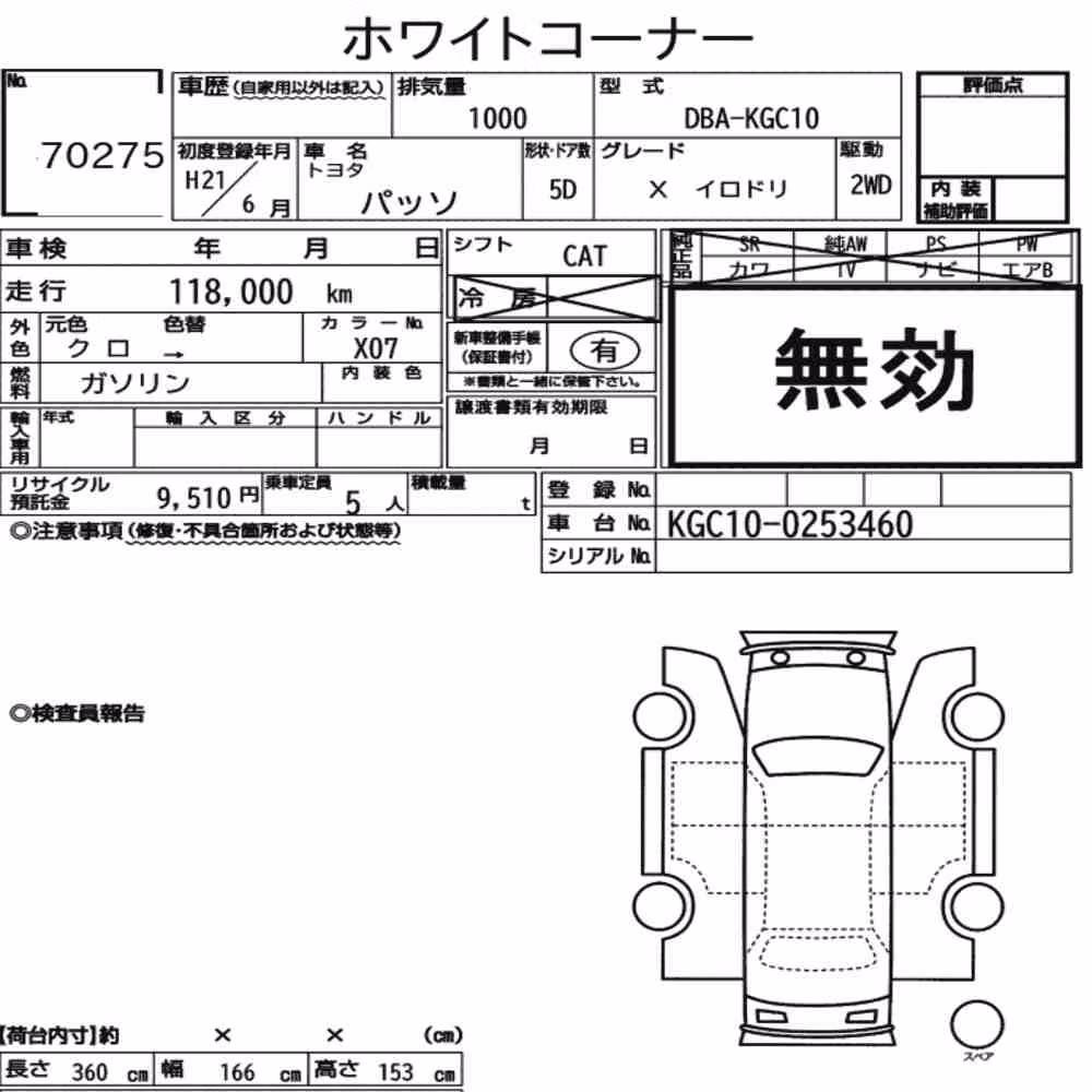 Notka aukcyjna: TOYOTA PASSO X IRODORI