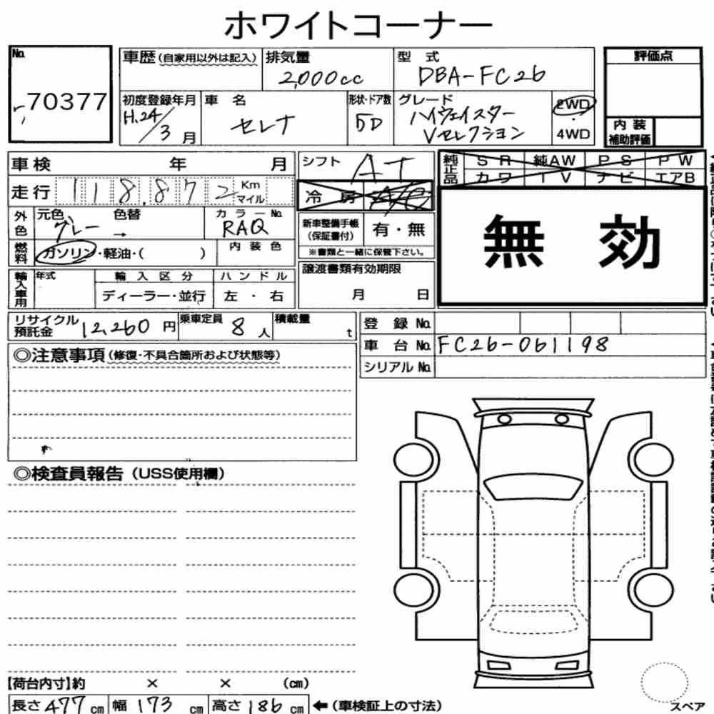 Notka aukcyjna: NISSAN SERENA 5D HIGHWAY STAR V SELECTION