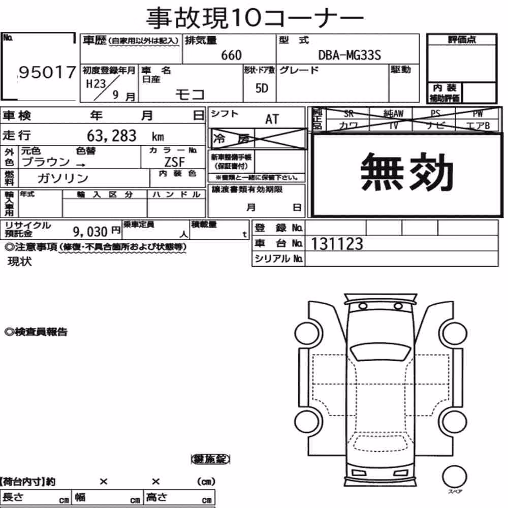 Notka aukcyjna: NISSAN MOCO