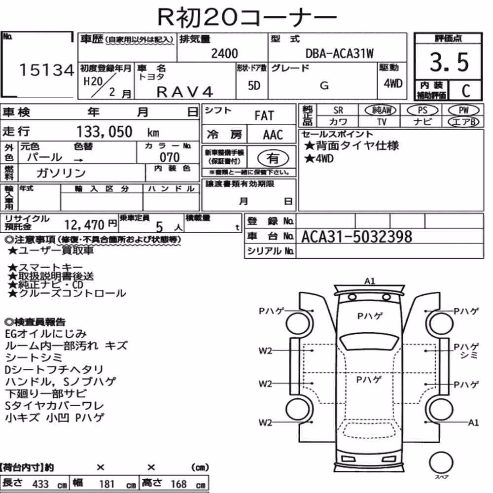 Notka aukcyjna: TOYOTA RAV4 5D 4WD G