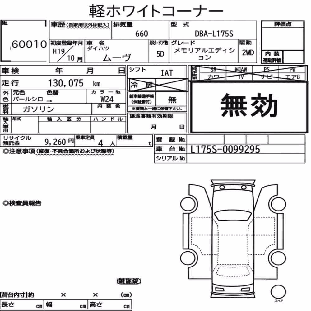 Notka aukcyjna: DAIHATSU MOVE MEMORIAL EDITION