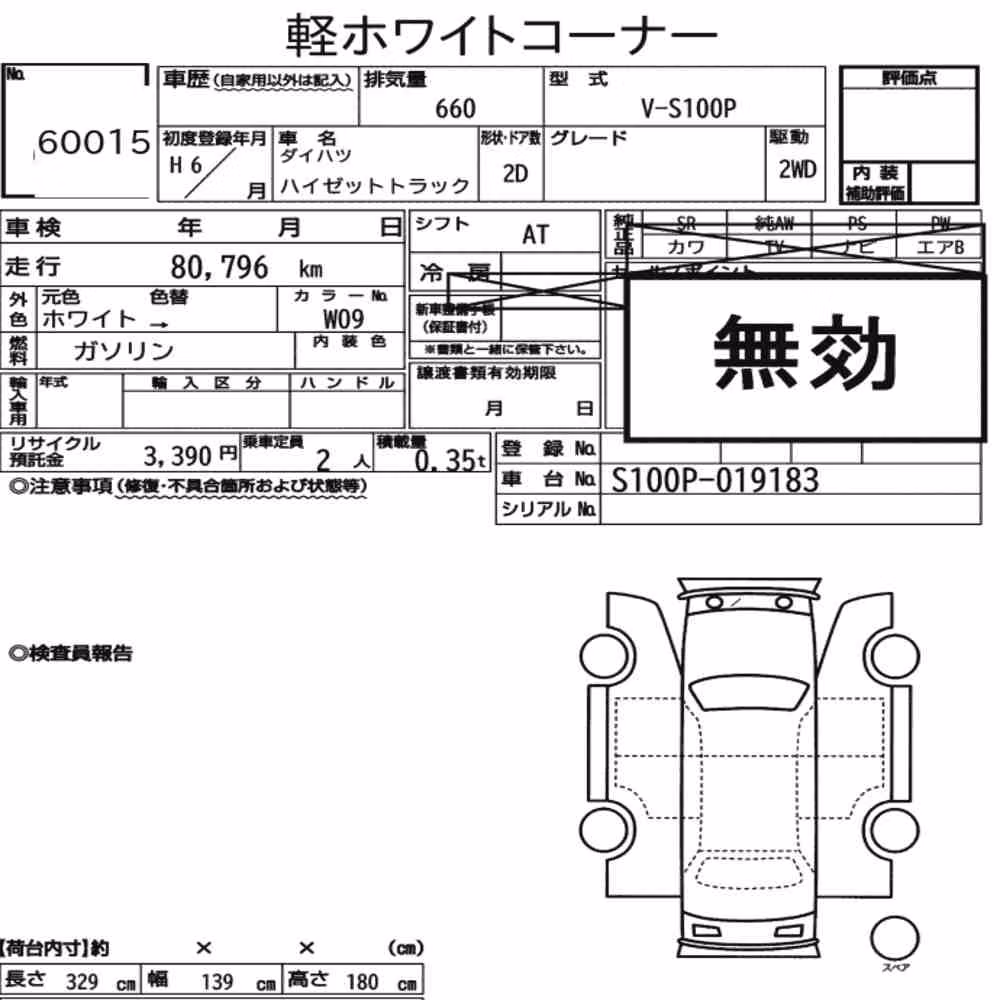 Notka aukcyjna: DAIHATSU HIJET TRUCK