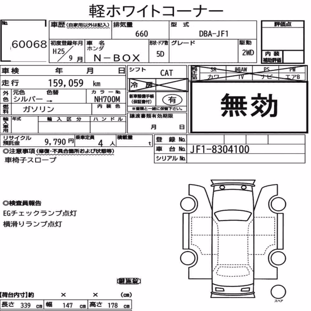 Notka aukcyjna: HONDA N-BOX