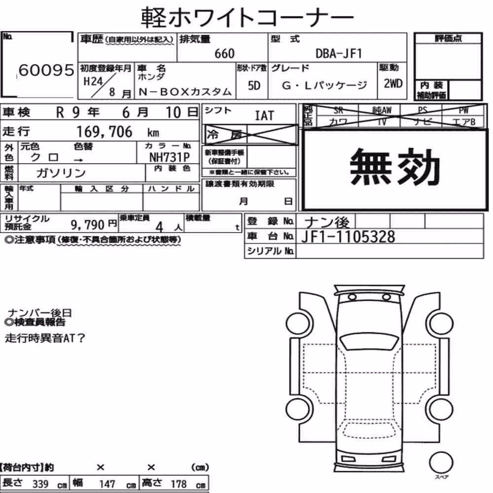 Notka aukcyjna: HONDA N-BOX CUSTOM G・L PACKAGE