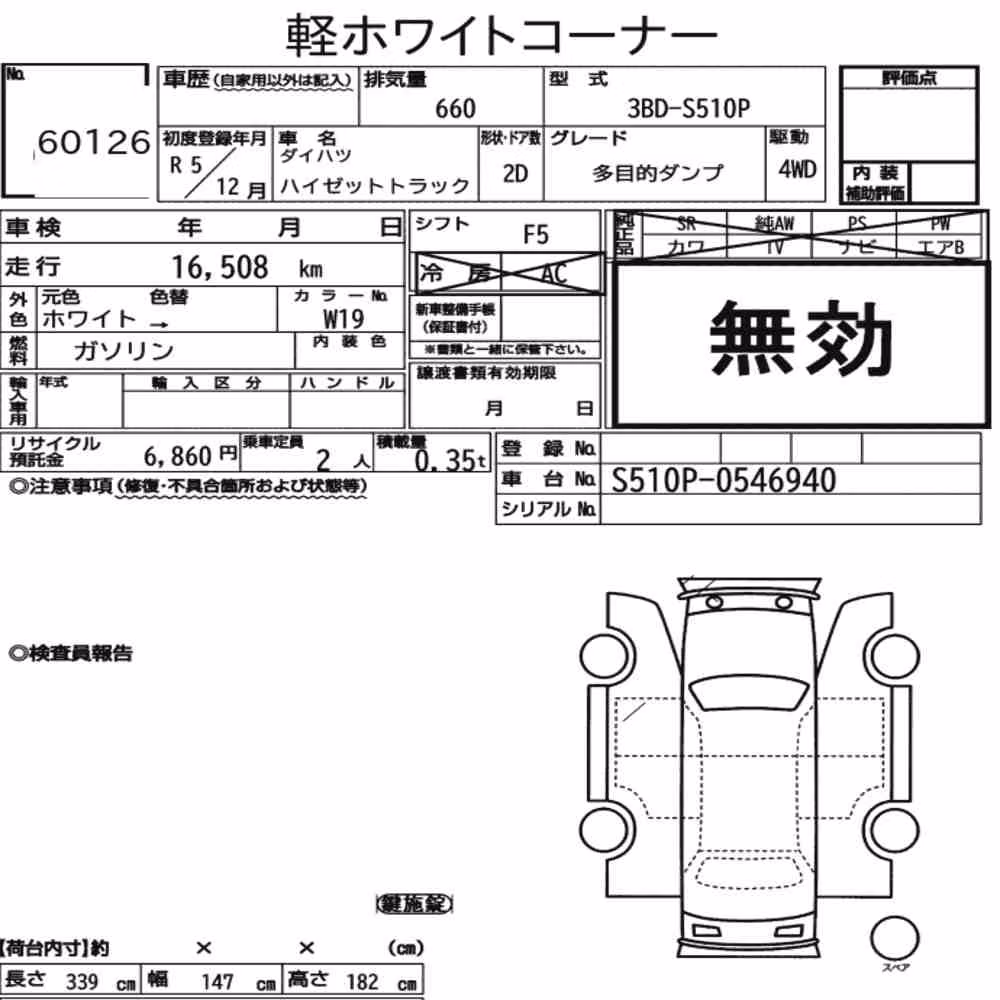 Notka aukcyjna: DAIHATSU HIJET TRUCK 4WD MULTIPURPOSE DUMP