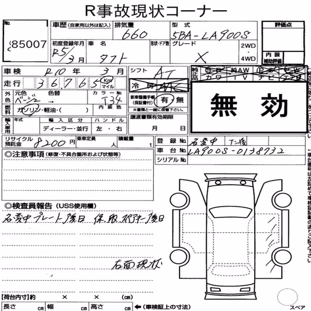 Notka aukcyjna: DAIHATSU TAFT X