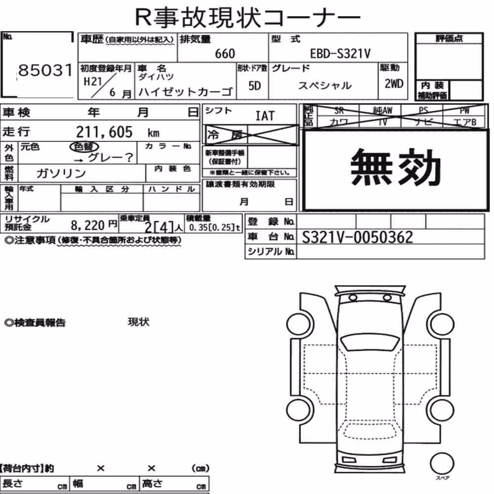 Notka aukcyjna: DAIHATSU HIJET CARGO 5D SPECIAL