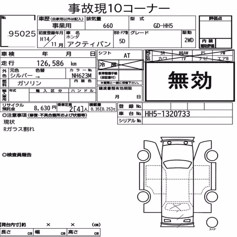 Notka aukcyjna: HONDA ACTY VAN
