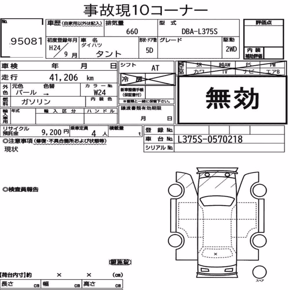 Notka aukcyjna: DAIHATSU TANTO
