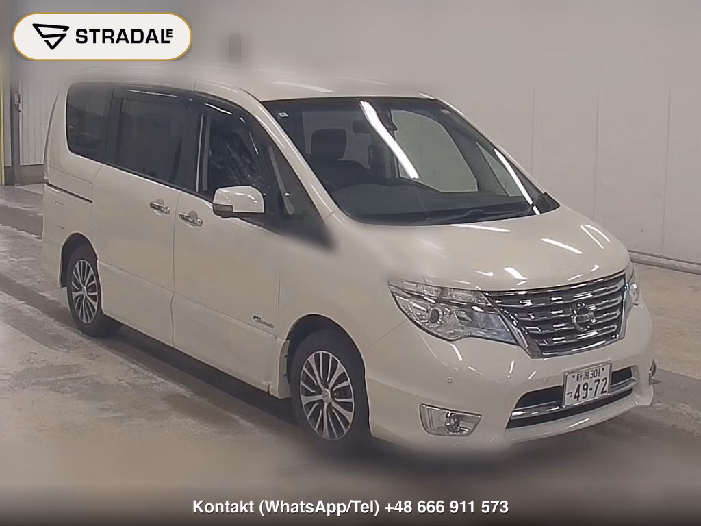 NISSAN SERENA 5D HIGHWAY STAR V SELECTOR + SAFETY Ⅱ SHV 2016, aukcja z Japonii, zdjęcie 1