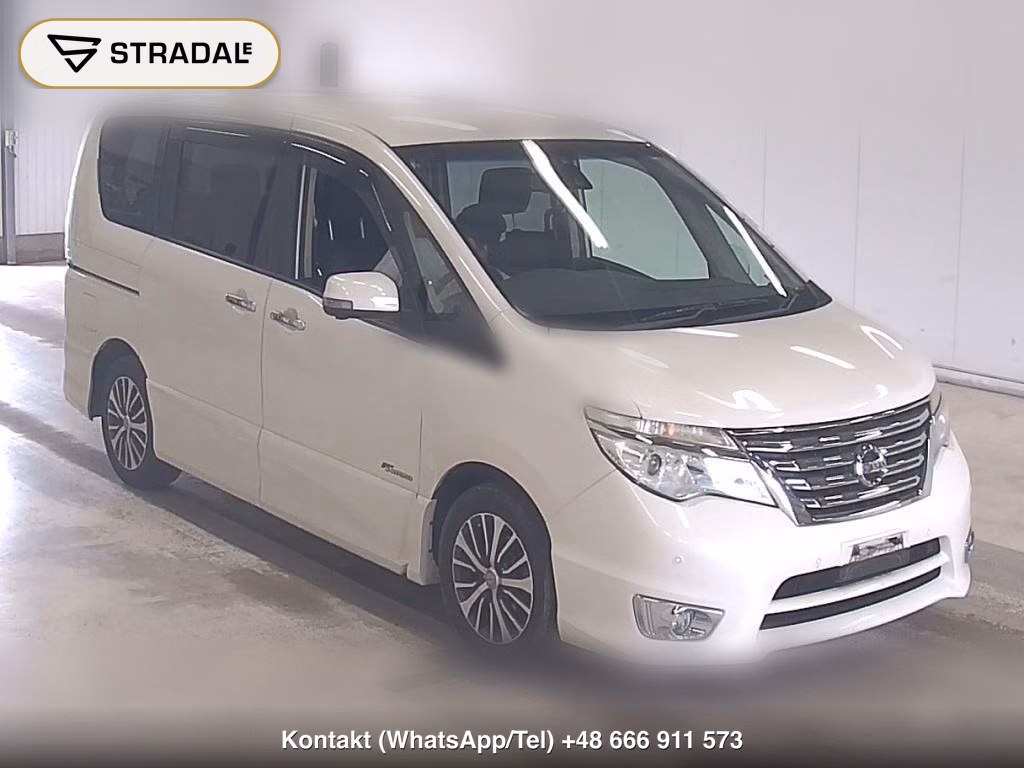 NISSAN SERENA 5D HIGHWAY STAR V SELECTOR + SAFETY Ⅱ SHV 2015, aukcja z Japonii, zdjęcie 1