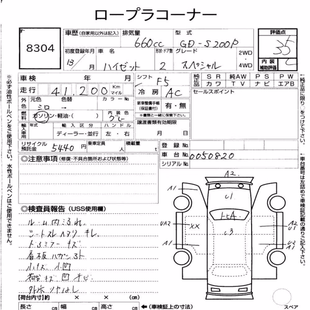 Notka aukcyjna: DAIHATSU HIJET TRUCK SPECIAL