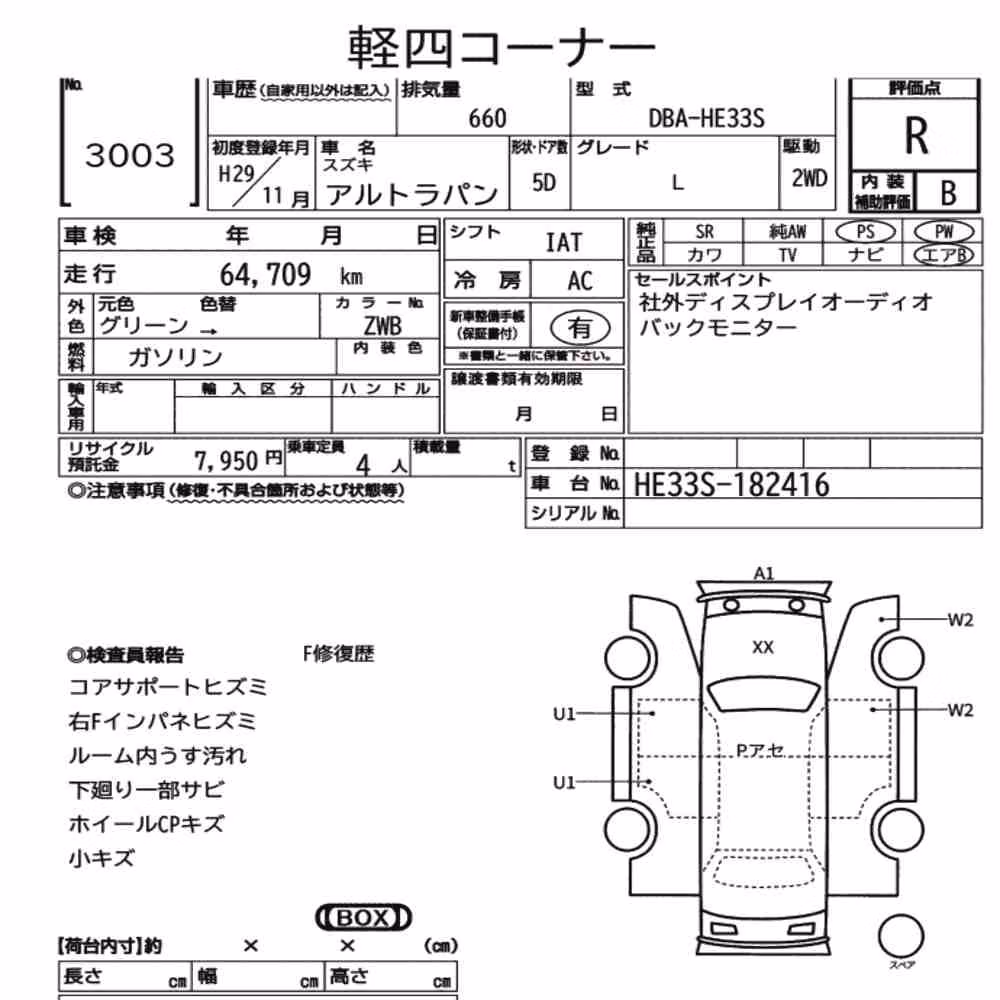 Notka aukcyjna: SUZUKI ALTO LAPIN L