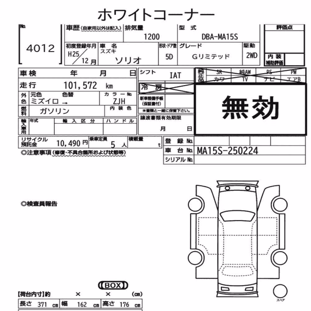 Notka aukcyjna: SUZUKI SOLIO G LIMITED