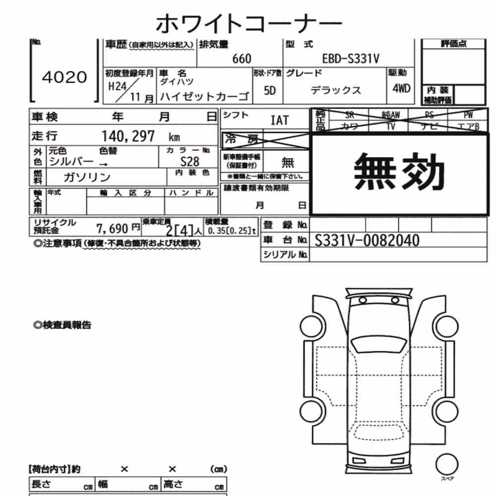 Notka aukcyjna: DAIHATSU HIJET CARGO 5D 4WD DELUXE