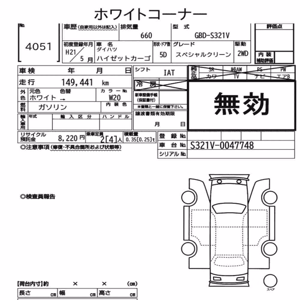 Notka aukcyjna: DAIHATSU HIJET CARGO 5D SPECIALS CLEAN