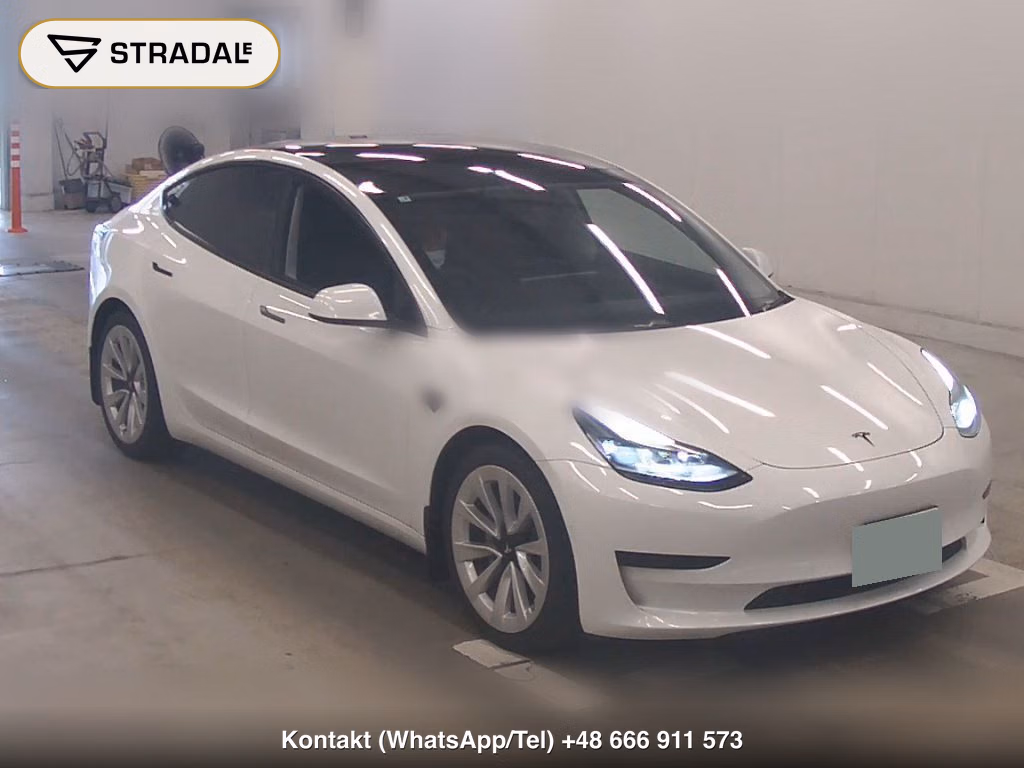 TESLA MODEL 3 STANDARD RANGE PLUS 2021, aukcja z Japonii, zdjęcie 1