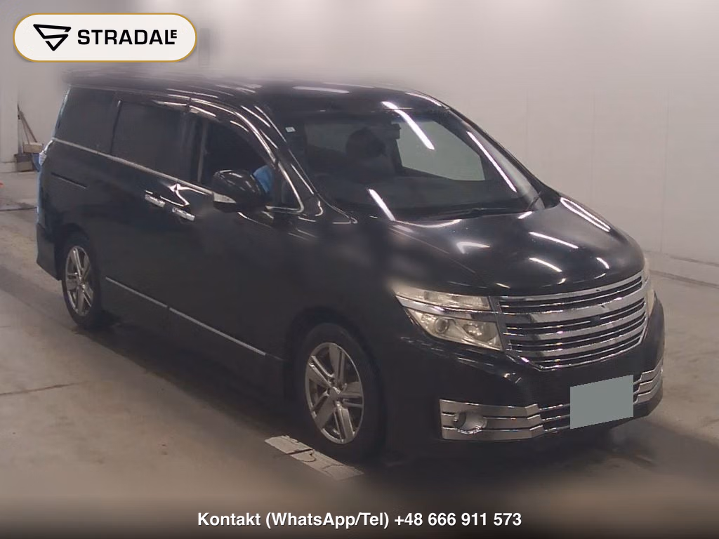 NISSAN ELGRAND 5D RIDER BLACK LEATHER SEAT MANUAL SEAT 2010, aukcja z Japonii, zdjęcie 1