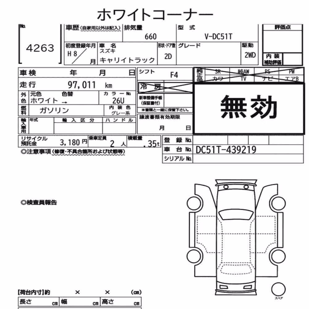 Notka aukcyjna: SUZUKI CARRY TRUCK
