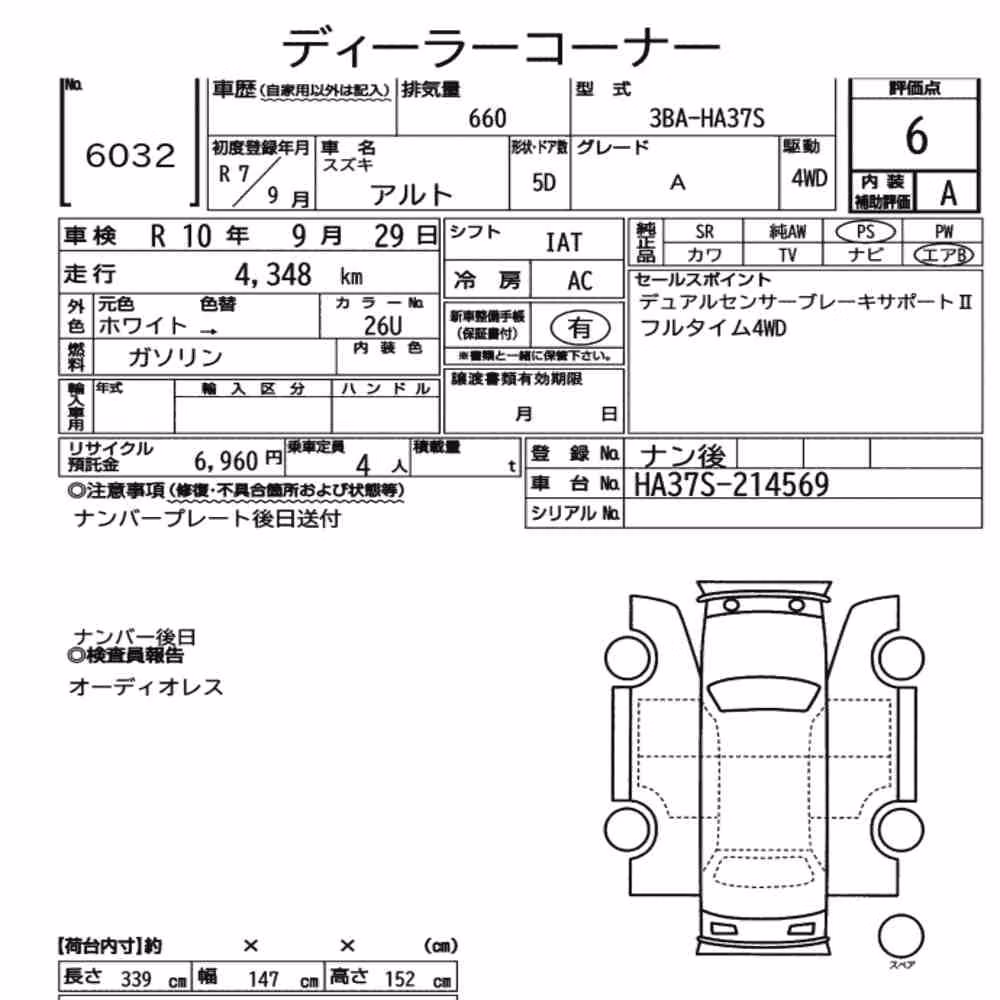 Notka aukcyjna: SUZUKI ALTO 5D 4WD A