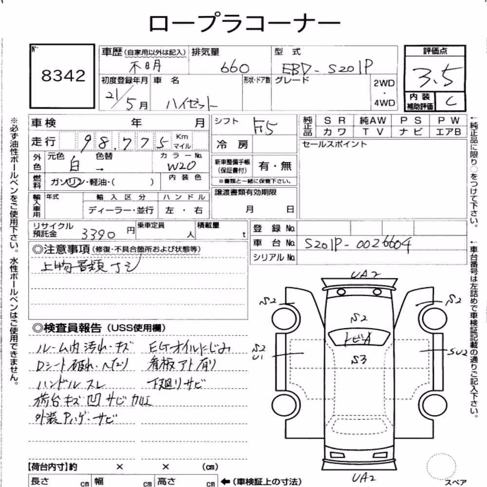 Notka aukcyjna: DAIHATSU HIJET TRUCK