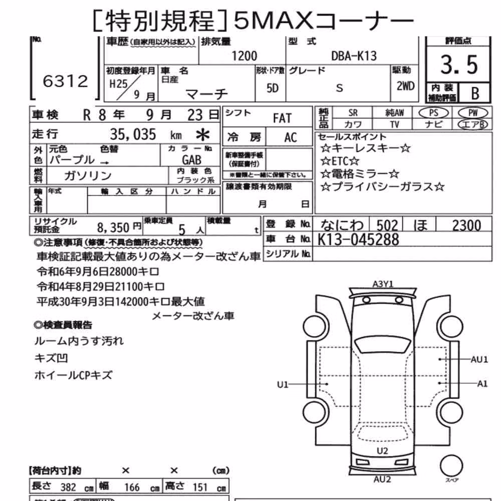 Notka aukcyjna: NISSAN MARCH 5D S