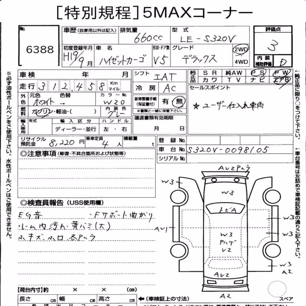 Notka aukcyjna: DAIHATSU HIJET CARGO 5D DX
