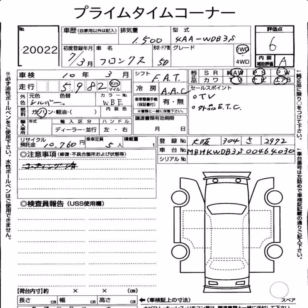 Notka aukcyjna: SUZUKI FRONX