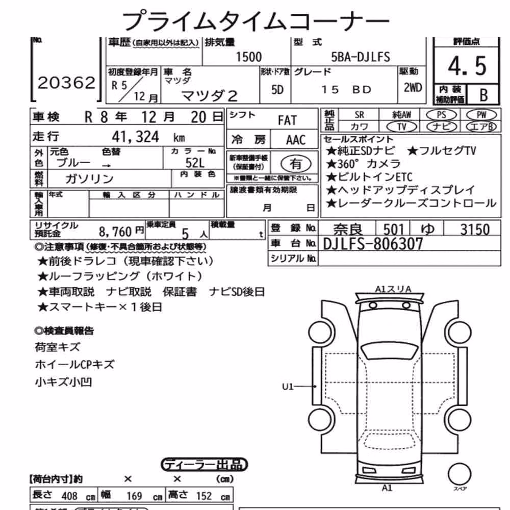 Notka aukcyjna: MAZDA MAZDA2 15 BD
