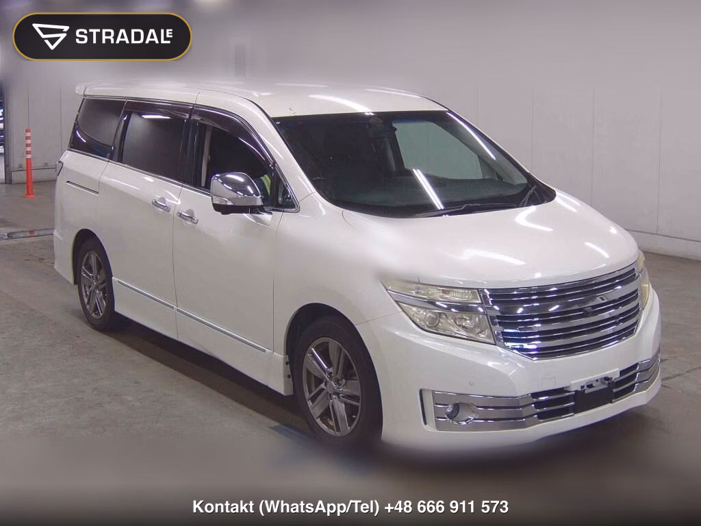 NISSAN ELGRAND 5D RIDER BLACK LEATHER SEAT MANUAL SEAT 2010, aukcja z Japonii, zdjęcie 1