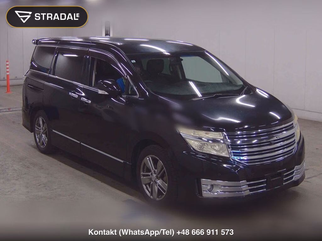NISSAN ELGRAND 5D RIDER BLACK LEATHER SEAT MANUAL SEAT 2011, aukcja z Japonii, zdjęcie 1