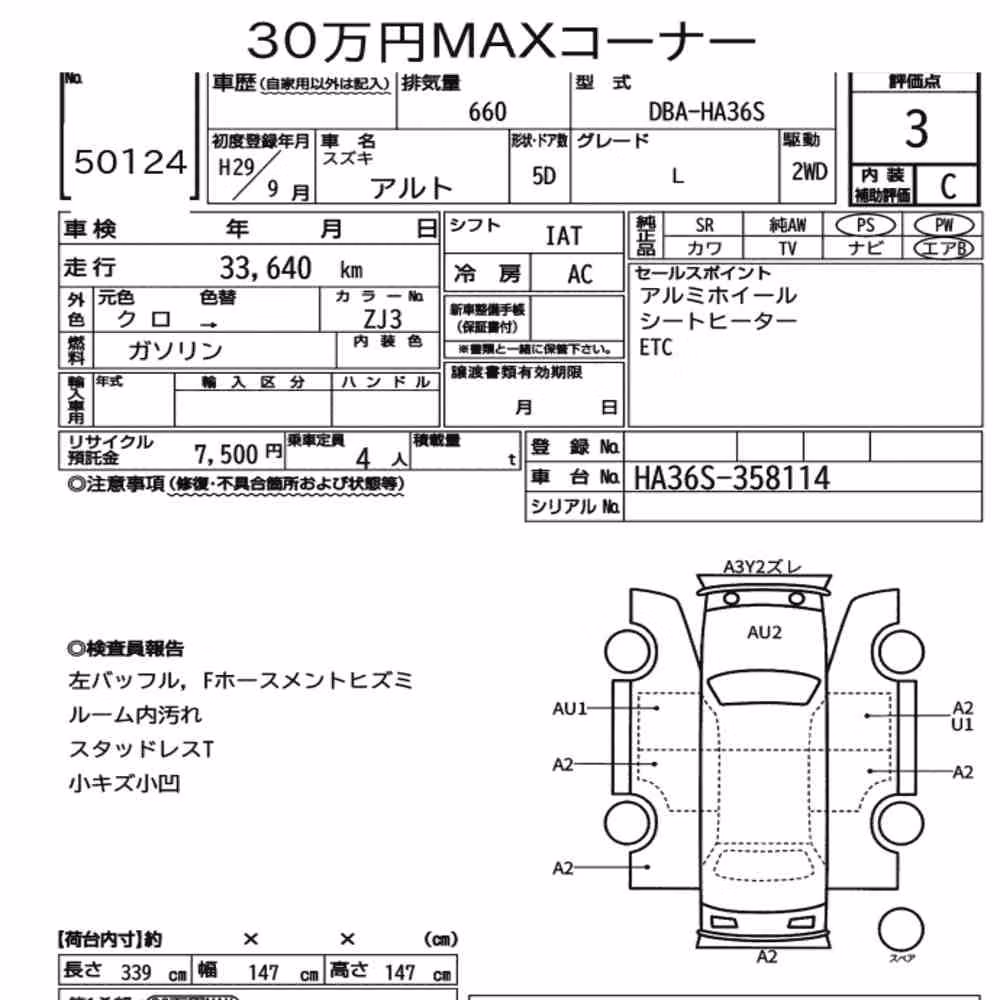 Notka aukcyjna: SUZUKI ALTO 5D L
