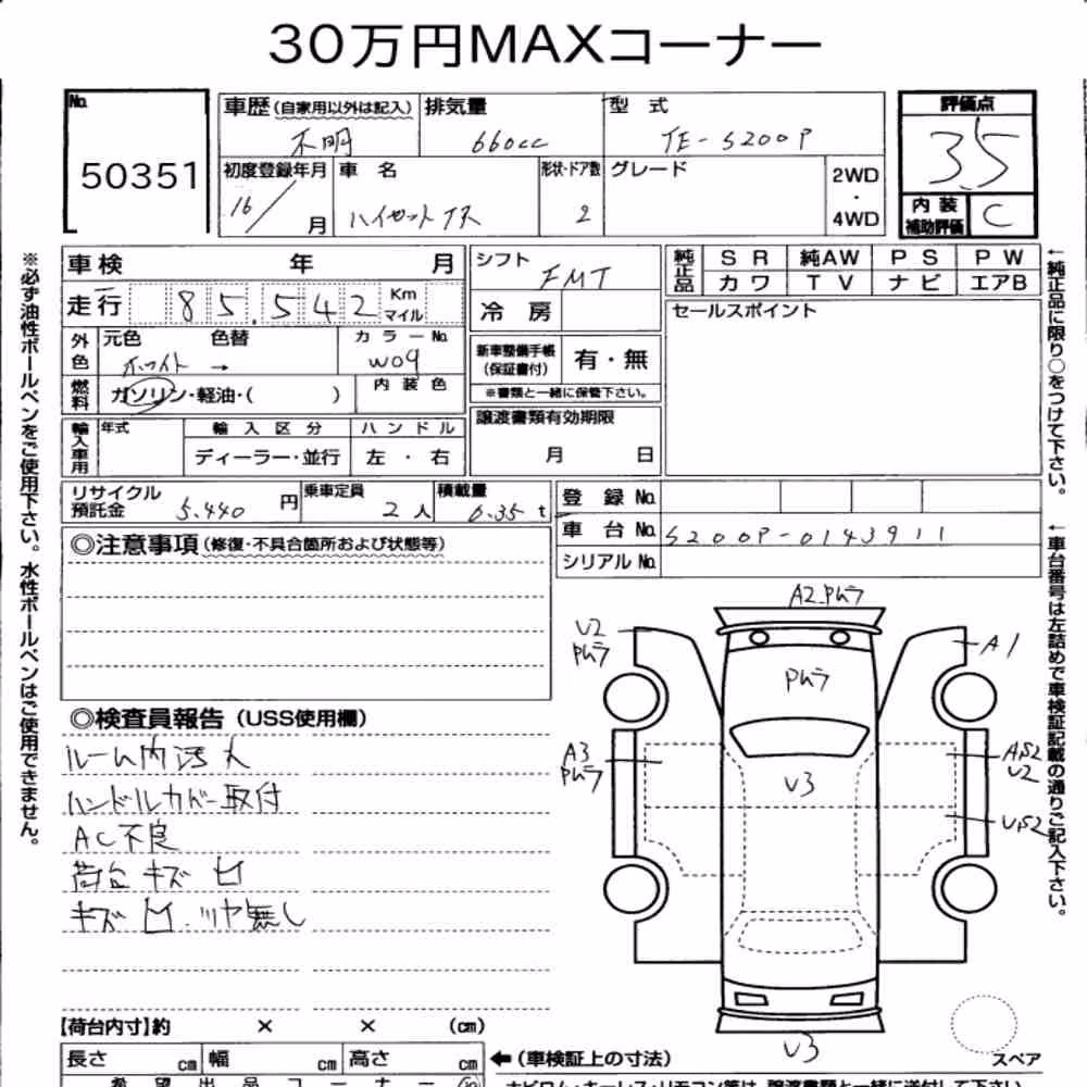 Notka aukcyjna: DAIHATSU HIJET TRUCK