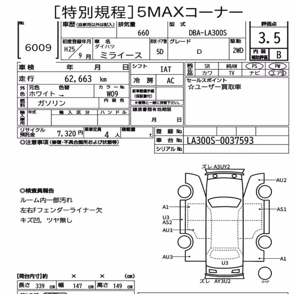 Notka aukcyjna: DAIHATSU MIRA E:S D