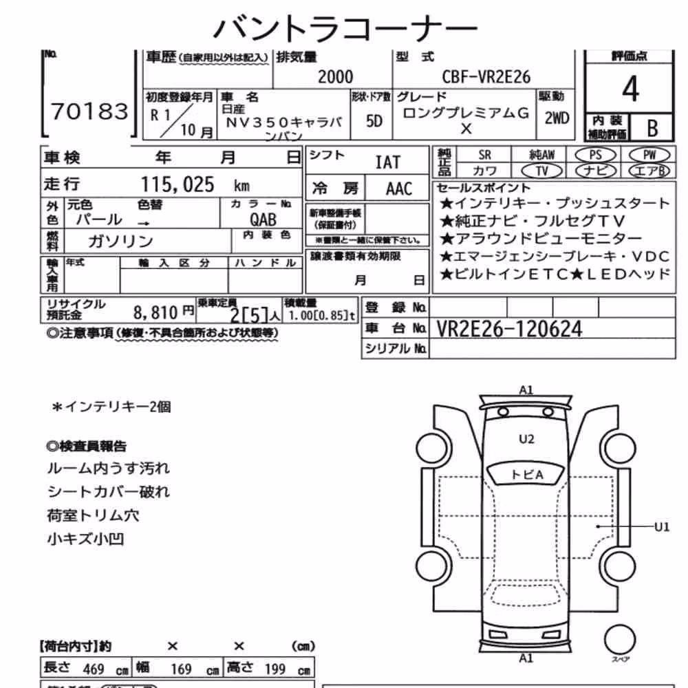 Notka aukcyjna: NISSAN NV350CARAVAN VAN 5D LONG PREMIUM GX