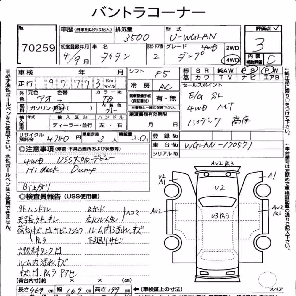 Notka aukcyjna: MAZDA TITAN TRUCK 2D 4WD DUMP