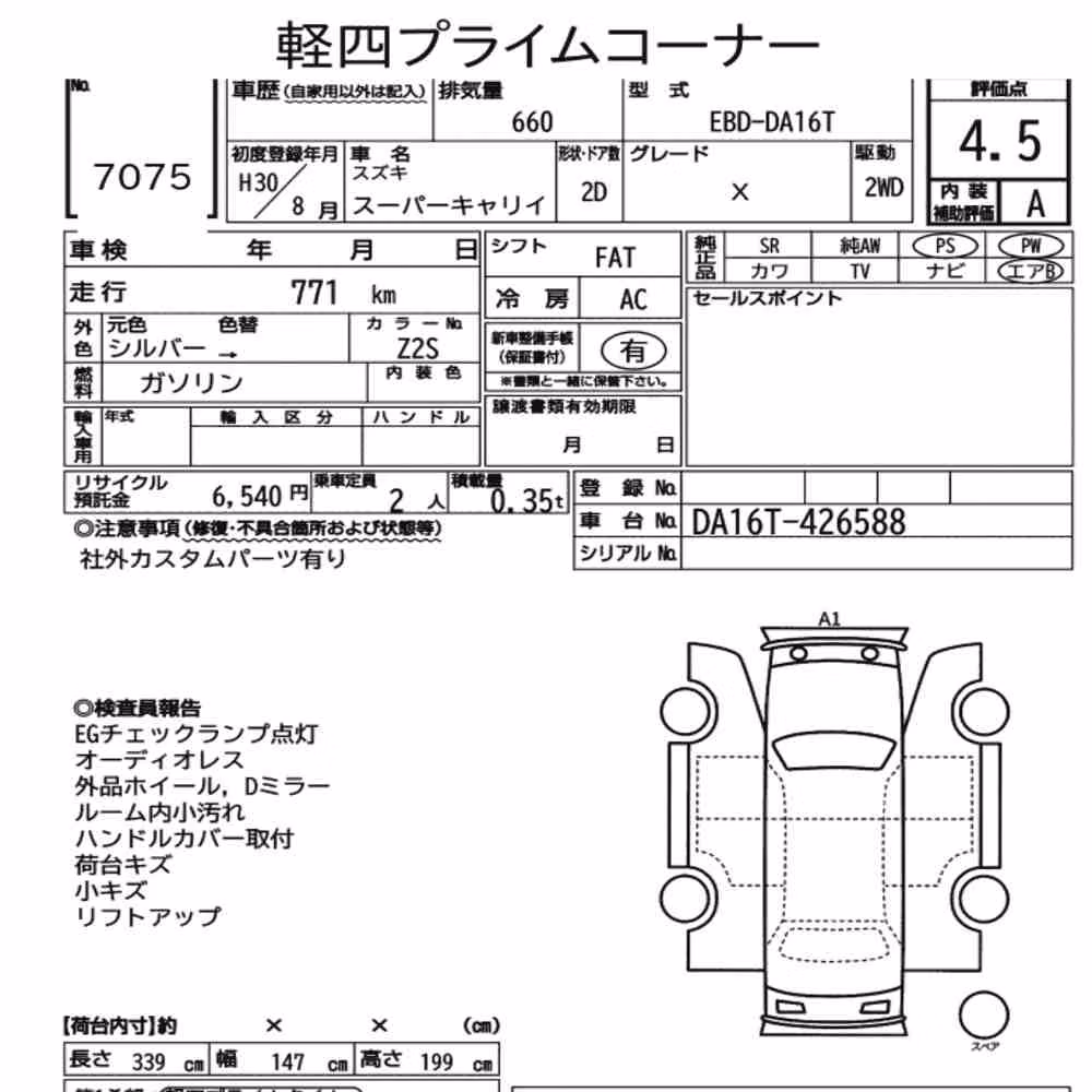 Notka aukcyjna: SUZUKI SUPER CARRY X