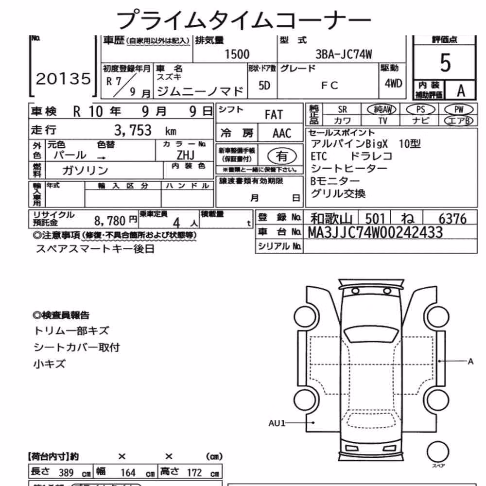 Notka aukcyjna: SUZUKI JIMMY MOMADE 4WD FC