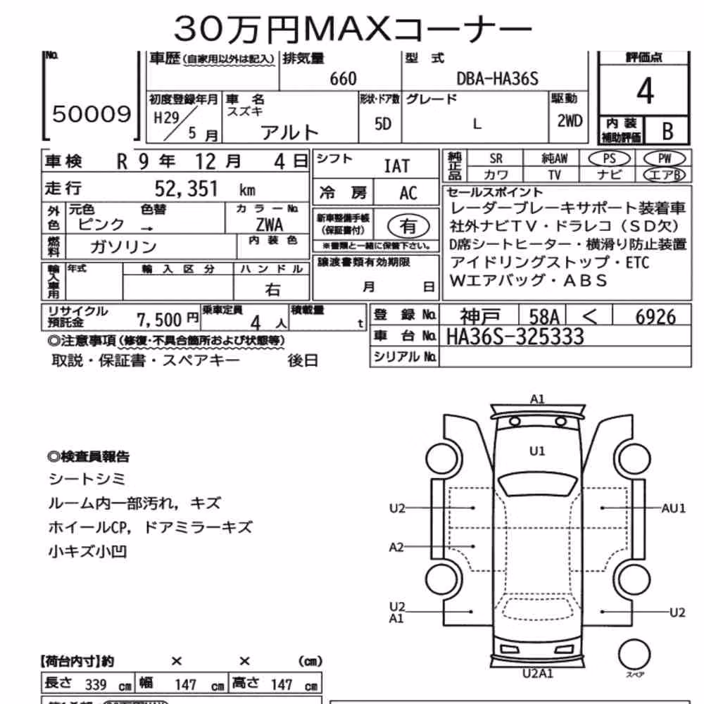 Notka aukcyjna: SUZUKI ALTO 5D L