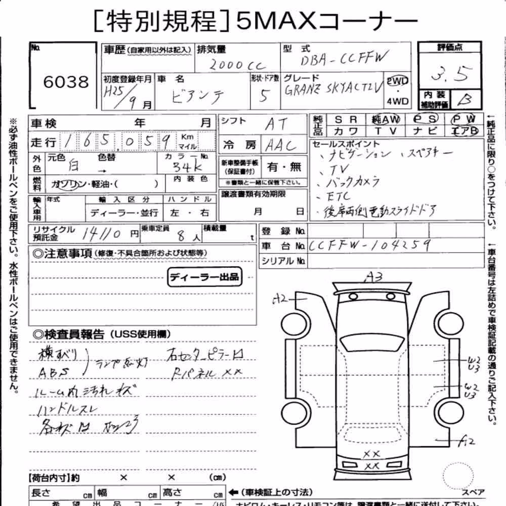 Notka aukcyjna: MAZDA BIANTE GRANZ-SKYACTIV