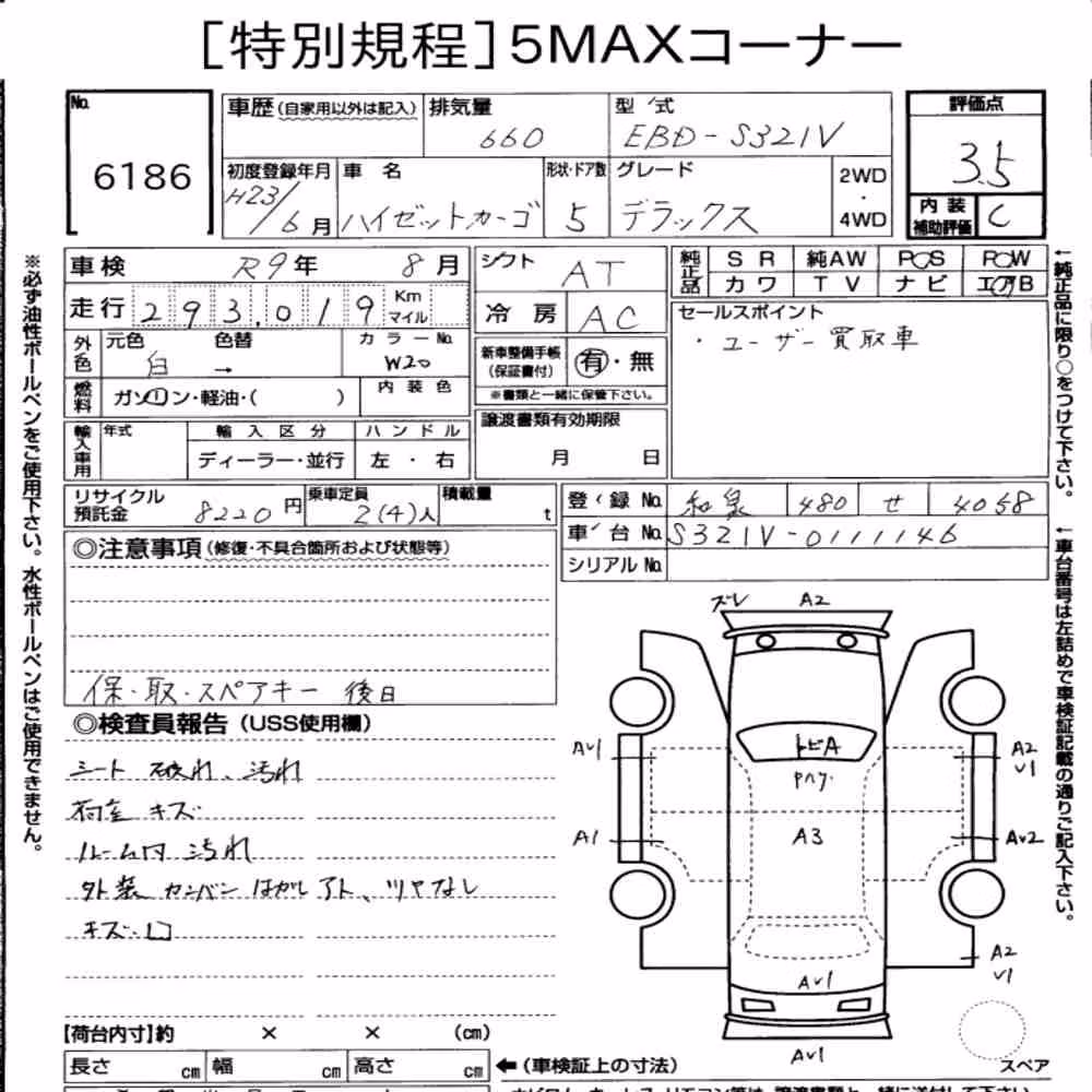 Notka aukcyjna: DAIHATSU HIJET CARGO 5D DELUXE