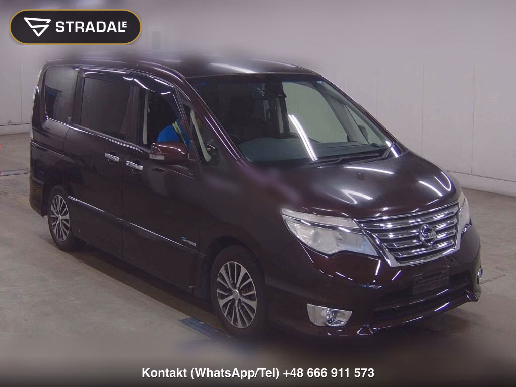 NISSAN SERENA 5D HIGHWAY STAR V SELECTOR + SAFETY Ⅱ SHV 2016, aukcja z Japonii, zdjęcie 1
